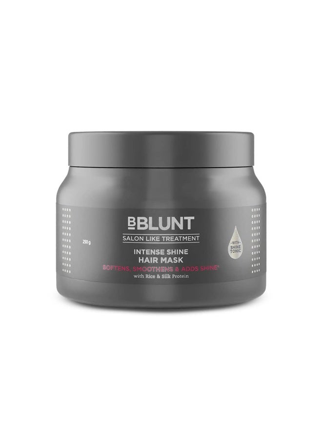 Bblunt Intense Shine Hair Mask with Rice & Silk Protein for Softer, Smoother & Shinier Hair | Softens & Smoothens Hair* | Adds Shine* | For Men & Women | 250 g - Image 1